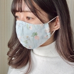 再販  クリスマスローズが咲きました  ポケット付き  キレイめ ボタニカルな布マスク