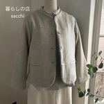 ＊ウールミックスツィード＊シルバーグレー＊暮らしの店sacchi＊
