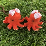 《送料無料》キッズのヘアゴム★タコさんウインナー(２コセット)