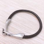 【再販】レザーブレスレット　本革☀️黒色