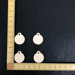 ヌメ革　耳付き・丸タグ（S）　２４枚セット