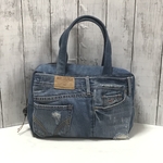 👖HoLLISTER★ジーンズリメイク✂️ハワイアンボストンバッグ👜