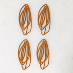Brown Geometric Designed Oval Pendant Tops