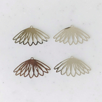 Silver Filigree Designed Flower Pendant Tops