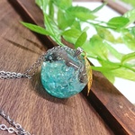 幻想ノ林檎　アパタイト 大玉【レジン　ネックレス　キーホルダー　インテリア】
