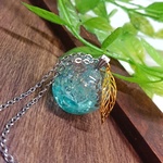 〖再販〗幻想ノ林檎　アパタイト 中玉【レジン　ネックレス　キーホルダー　インテリア】