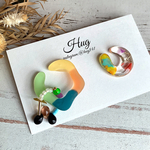 栞イヤーカフ　虹のスモーク