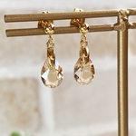 ジュエルカットしずく スワロフスキーピアス/イヤリング ＊ゴールデンシャドー＊