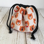 ミニ巾着　くまさんフェイス