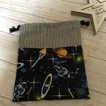 ちょっと大きめコップ袋☆巾着☆小学生☆カッコいい宇宙柄☆男の子