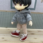 オビツ１１　赤バッシューと靴下セット