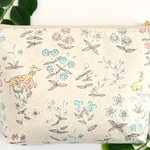 【マチ付きポーチ】うさぎ、バンビ柄MilleFleurs　大人可愛い