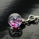 Bijou glass Ball Pendant パープルレッドカラー