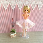 在庫限り！リカちゃん等お人形の魔法のスカート ミニ☆パニエ ピンク