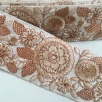 限定特価❗️◎再入荷◎r9 50cm ×幅約6cm ▶︎インド刺繍リボン◀︎  ジャガードリボン•チロリアンテープ•インド•チュール•チュールリボン•シルクリボン•刺繍•刺繍リボン・rangeen