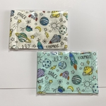 ガーゼ マスク 宇宙柄 グリーン&カラフル白  2枚セット 子供用 