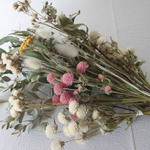 ピンク系花材セットB ハーブ.ユーカリ.千日紅など