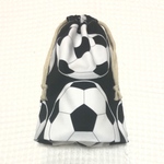 少し縦長巾着袋 マチ付き☆サッカーボール⚽️