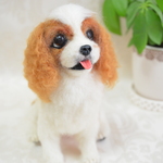 羊毛フェルト　犬　キャバリアちゃん