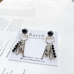 2way ◯＋plenty pierce (ダルメシアンジャスパー)ステンレスピアス