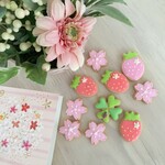 春爛漫☆ネコポス送料無料☆バター不使用☆いちご・さくら・クローバーのアイシングクッキー☆