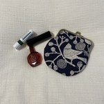 刺繍生地のがま口