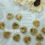 【2個】design half round  charm