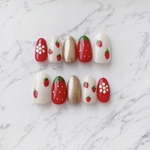 #ネイルチップ販売  #ネイルチップデザイン #ネイルチップオーダー #トレンドネイル #nailart #いちごネイル