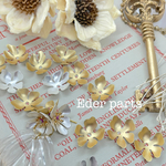 【4個】Heart design metal ボタン コンチョ