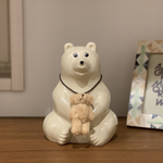 しろくま貯金箱　ミニテディベアネックレス