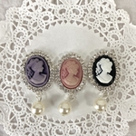 カメオのビジューピアス(イヤリング)