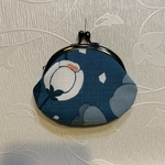 椿柄のがま口財布