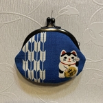 招き猫のがま口財布