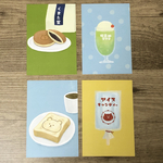 くまた食べ物シリーズポストカード4種セット