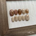ネイルチップ　No.95 ﾜｯﾌﾙﾈｲﾙ ﾆｭｱﾝｽﾈｲﾙ ﾋﾟﾝｸﾌﾞﾗｳﾝﾈｲﾙ