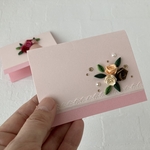 チョコレートブラウンの薔薇のメッセージカード🌹（ペーパークイリング）