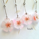 ほんのり透ける桜の花のピアス