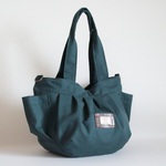 受注製作　Lサイズ  ダークグリーン色　無地生地　ころりんバッグ♪　Fm2 Lab.