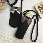 リボンの水筒カバー【リボン：マロン】☆入園、入学、進級準備に☆ハンドメイド