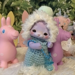 poiちゃん用ニット＊ふわふわロンパースセット〜ブルー〜