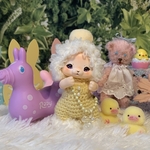 poiちゃん用ニット＊ふわふわロンパースセット〜イエロー〜