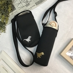 Smallティラノサウルス☆キラキラ恐竜プリントの水筒カバー☆入園、入学、進級準備に☆ハンドメイド