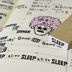 【SLEEP（睡眠）】英字スケジュール文字はんこ＊8mm×20mm＊ラバースタンプ＊R492_o