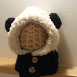 ふわふわモコモコパンダ帽子