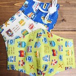 自動車＆電車柄布マスク3枚組★送料無料★子供用