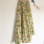 ＊LANTANA♪綿麻ロングティアードスカート(yellow)＊