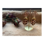 leopard circle earring .・゜