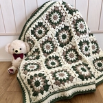 【送料無料】レトロでカラフルなモチーフブランケット