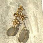 goldflowerアゲートスライス asymmetryearring