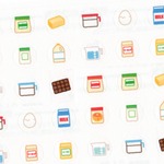 【貼るだけ！楽々料理レシピ　⑤お菓子＆パン作り材料】シール　レシピカード　手帳シール　日記シール　焼き菓子　アイシングクッキー　バレンタイン　チョコ